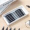 30 Pcs Gel Pens, 0.5mm Black Ink Gel Pen Fine Point Pens, Retractable Gel Ink Rollerball Pens, Quick Dry Gel Ink Pens with Large Capacity Ink Smooth Writing for Office School Women Men (Modern)